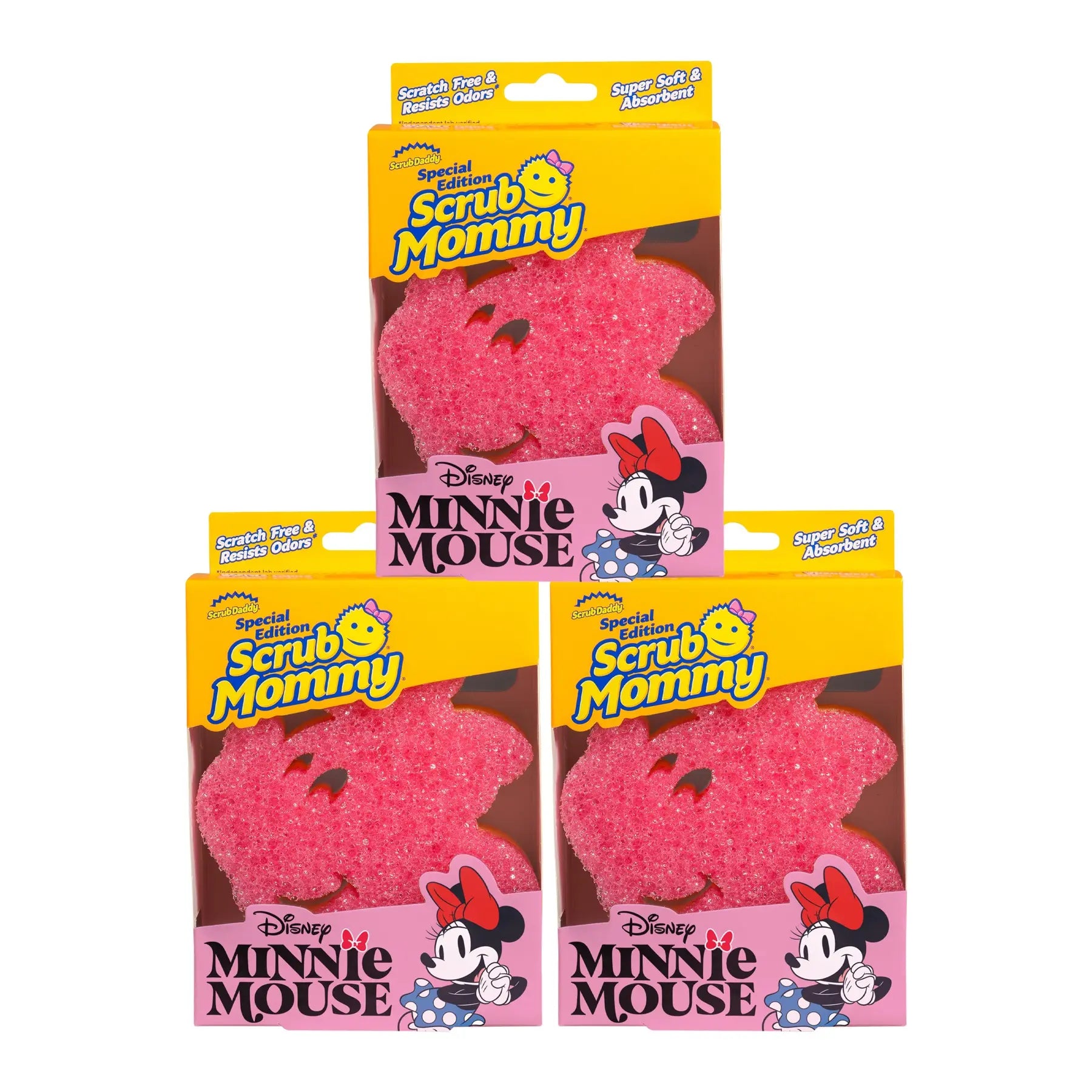 Disney Minnie Mouse Scrub Mommy Sponge (3ct) | scrubdaddy Selection | Scrubdaddystart B2A6
